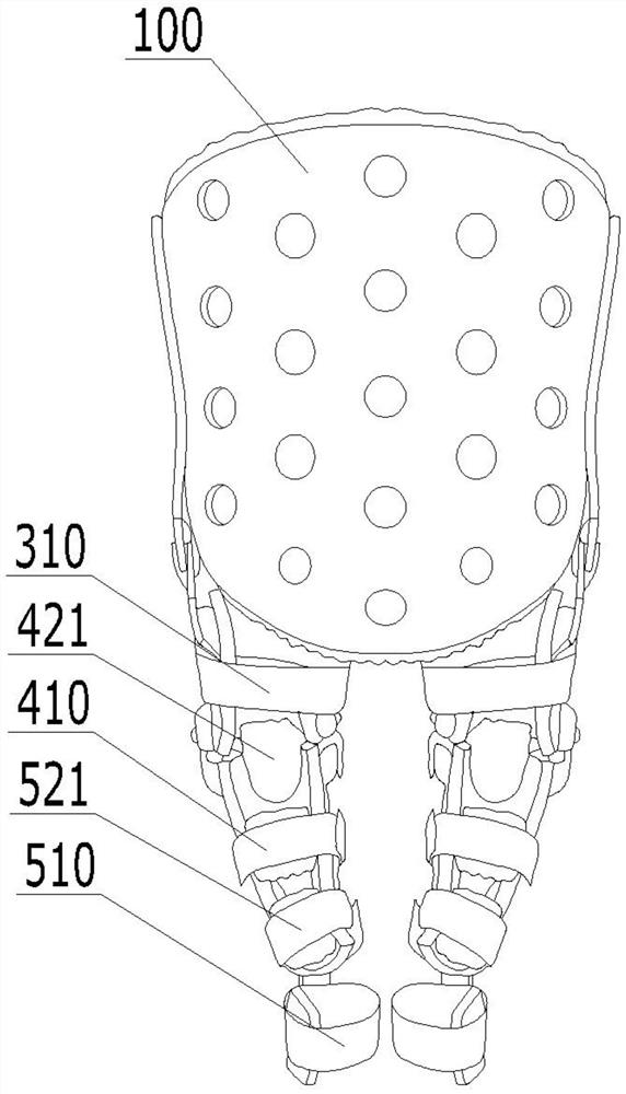 Pet walking aid provided with detachable ankles and capable of fixing hip joints