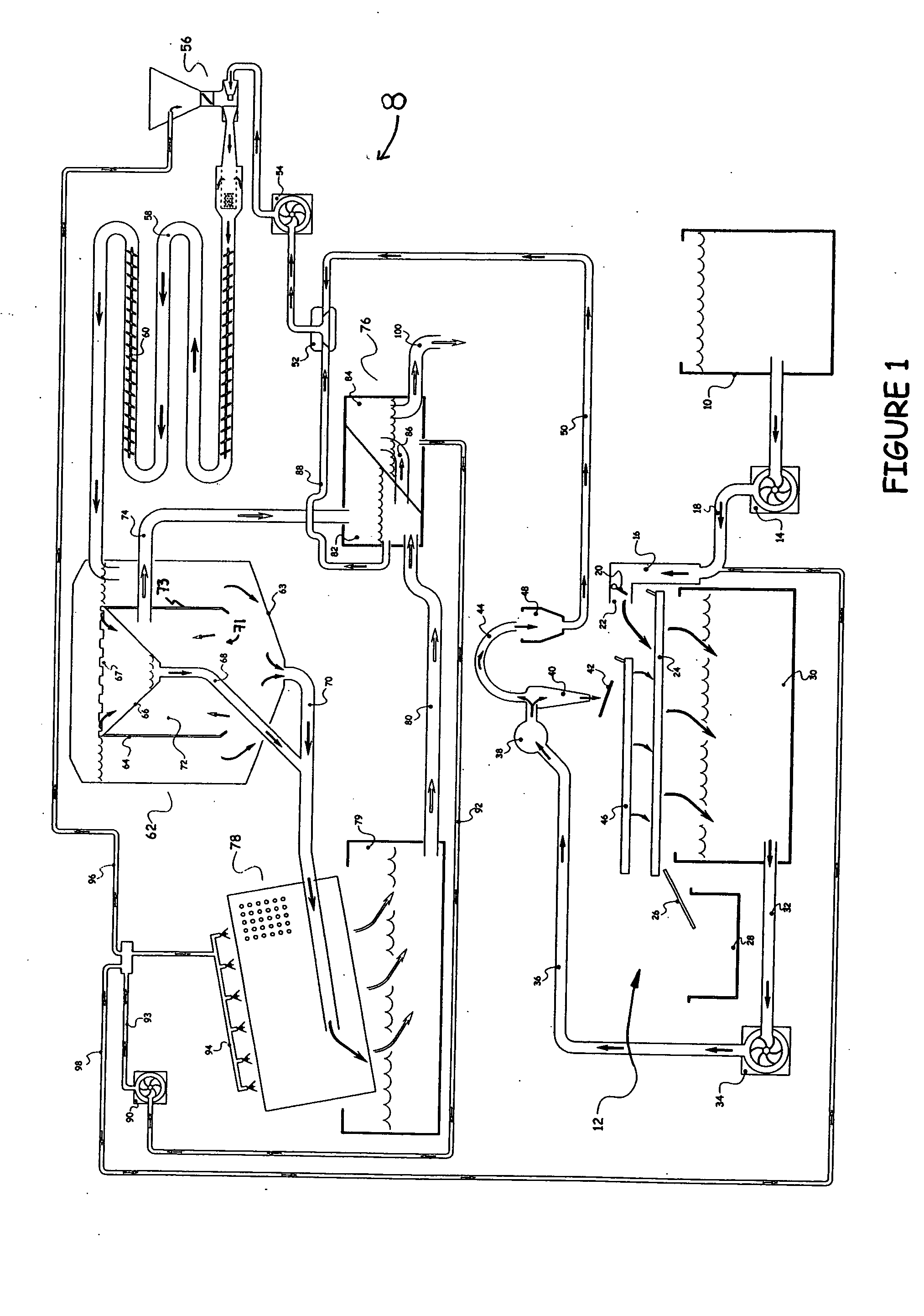 Process and apparatus for treating liquid waste material