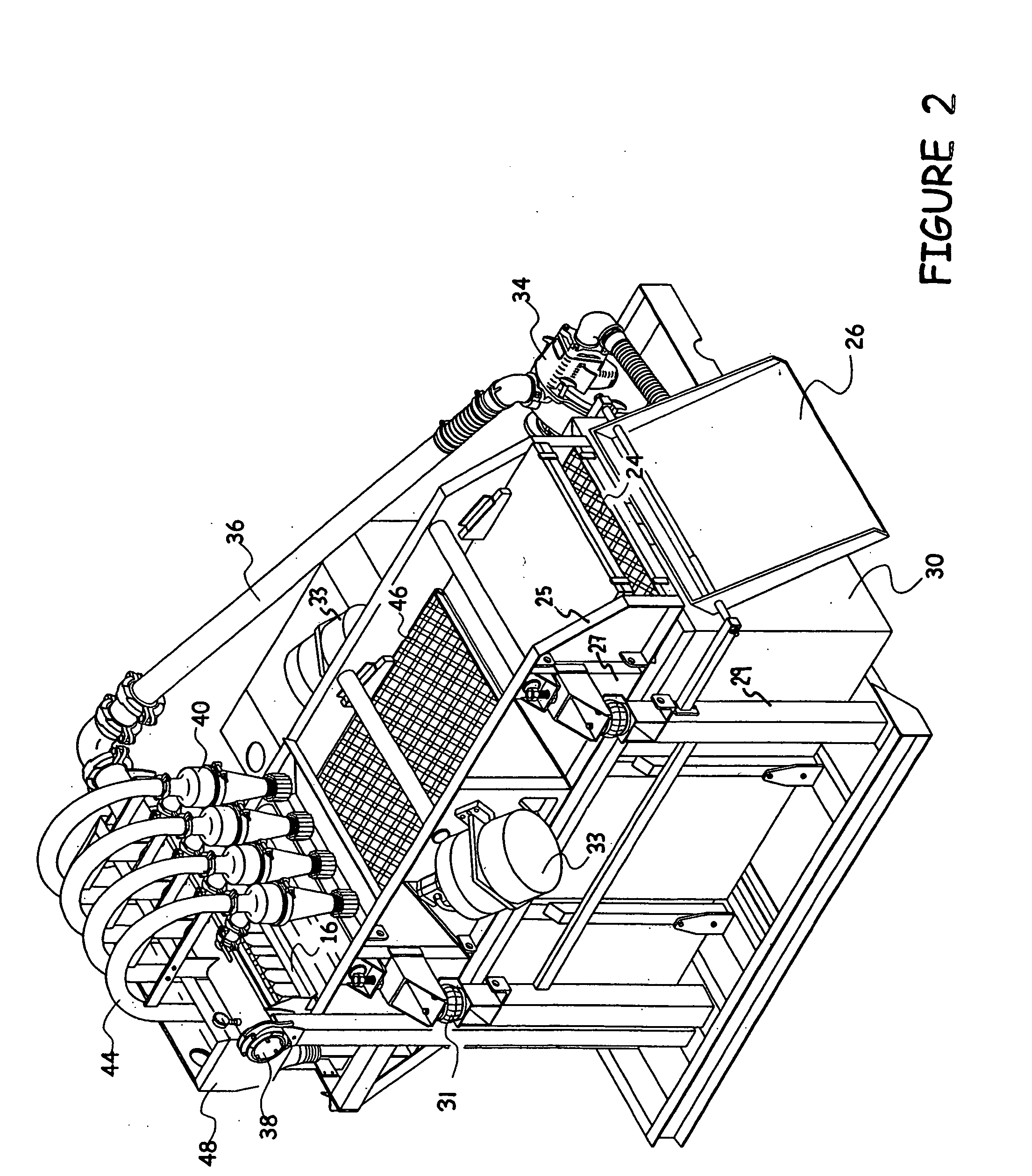 Process and apparatus for treating liquid waste material