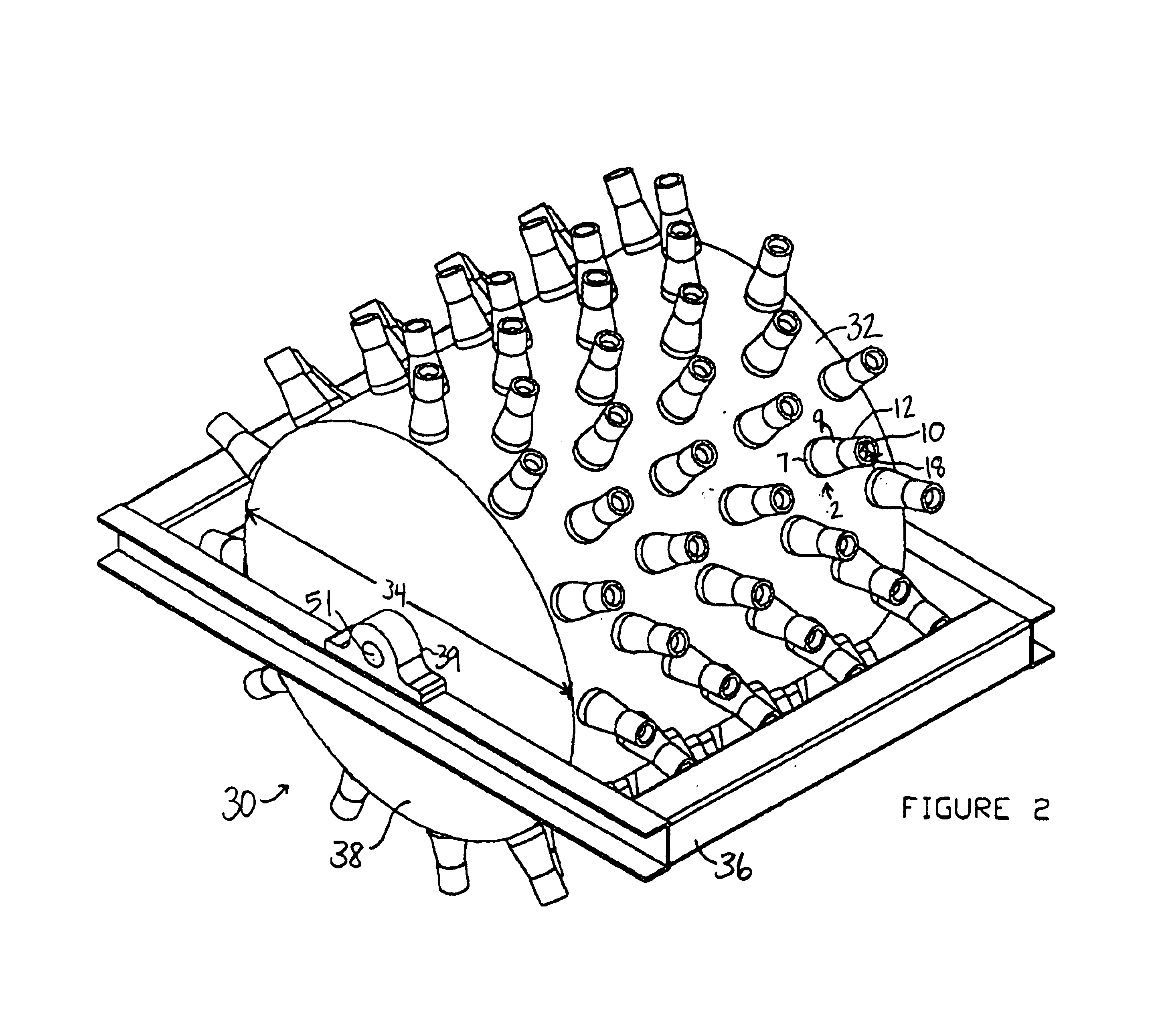 Compacting device and a system and a method for compacting a material