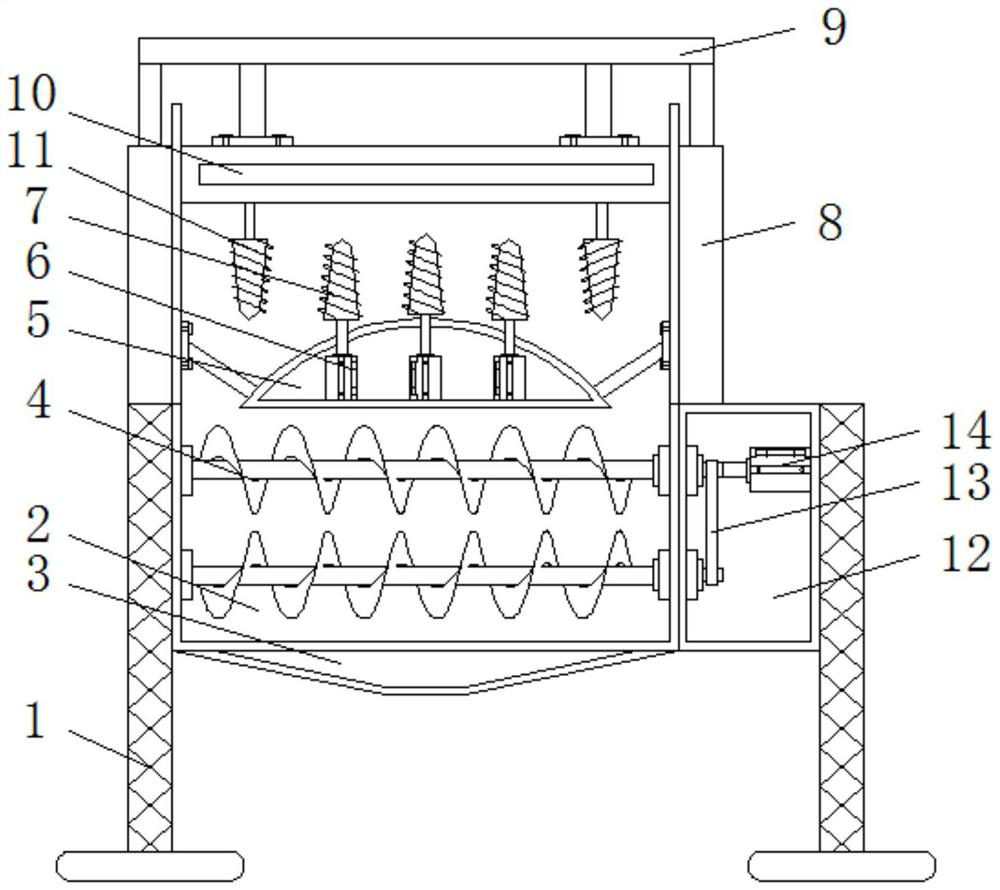 An ore crushing and conveying mechanism for mining