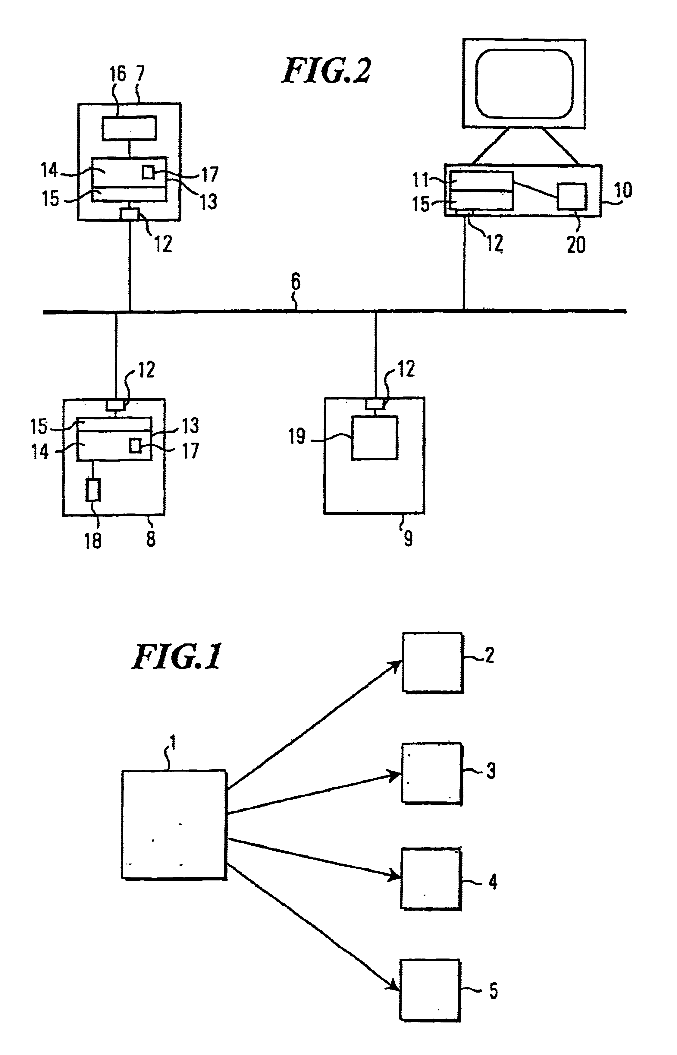 Electronic apparatus for a bus system