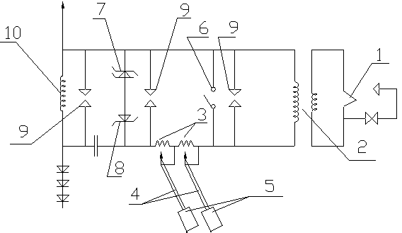 Power supply system of electronic-gun power supply