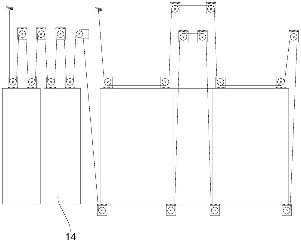 Multi-winding composite traction elevator and adjusting method