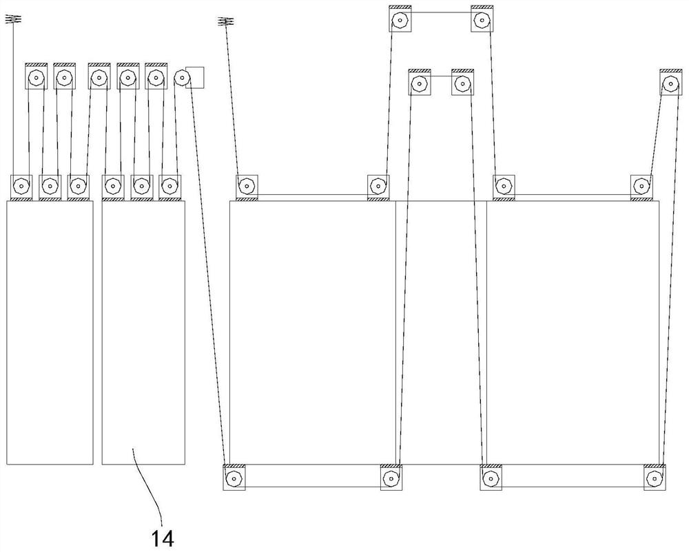 Multi-winding composite traction elevator and adjusting method