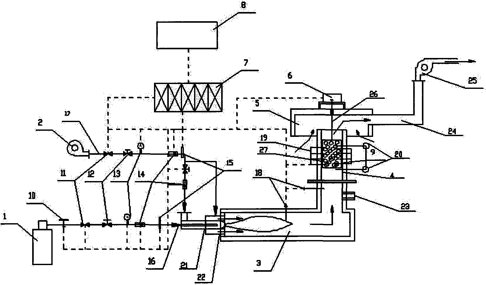 Experimental device and method for iron ore pellet roasting process