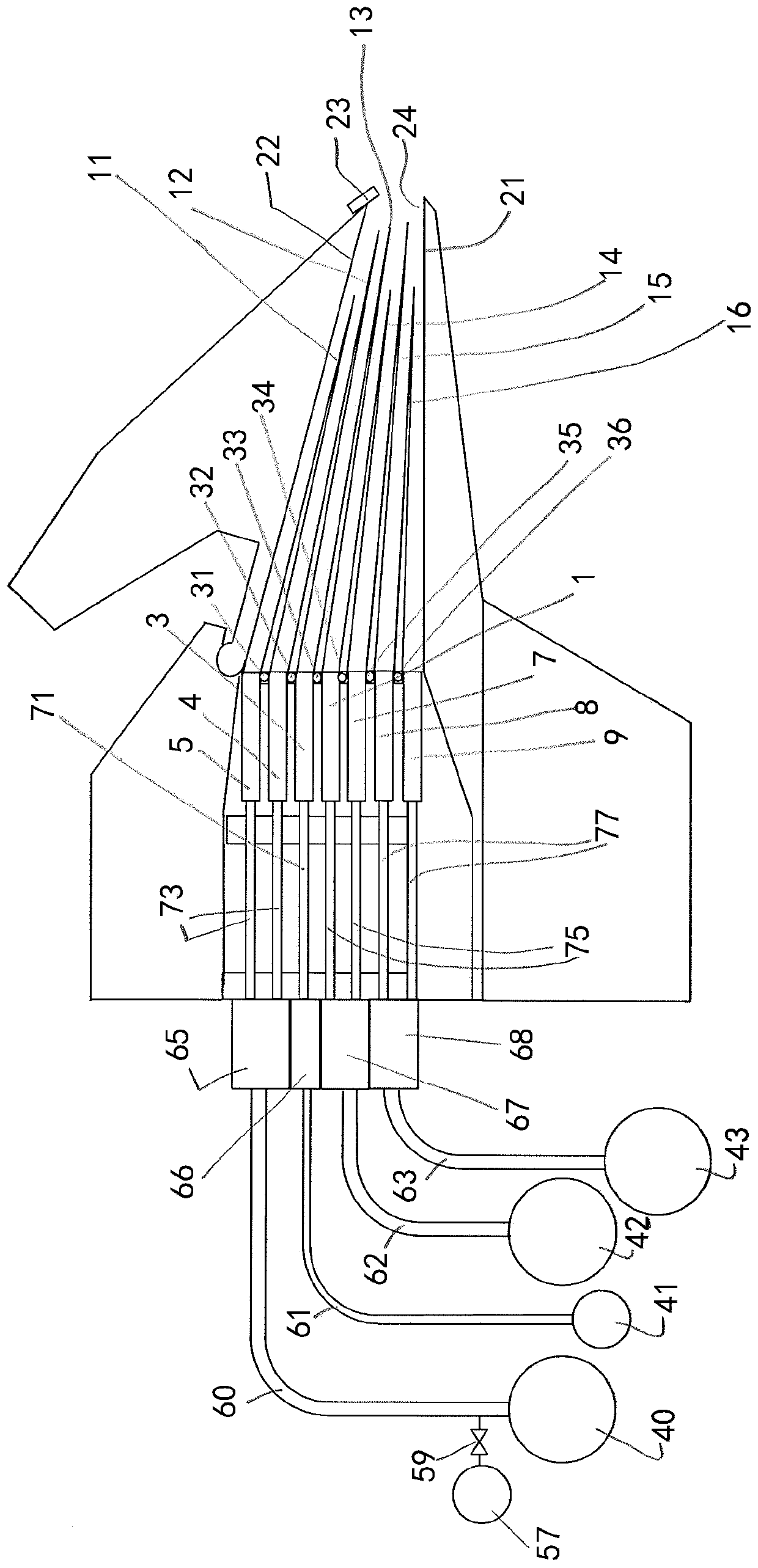 Multilayer headbox structure for a fiber web machine and method for forming a fiber web