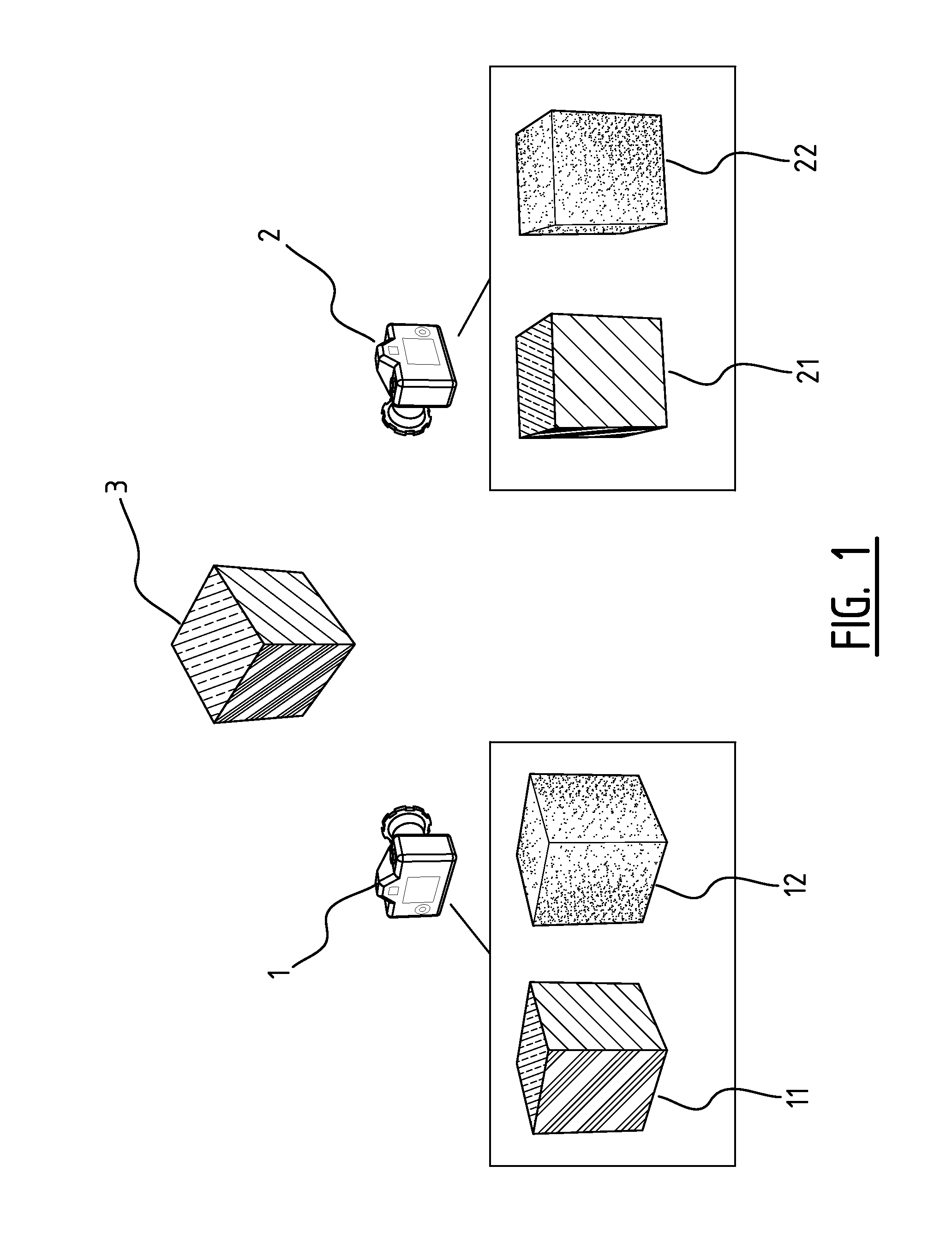 Method for determining the relative position of a first and a second imaging device and devices therefore