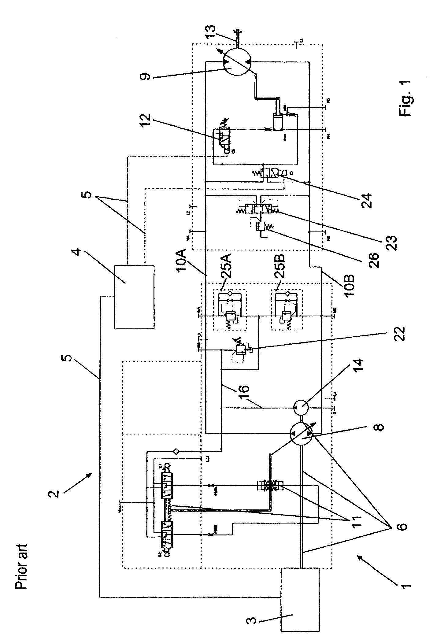 Hydraulic drive with an independent charge pump