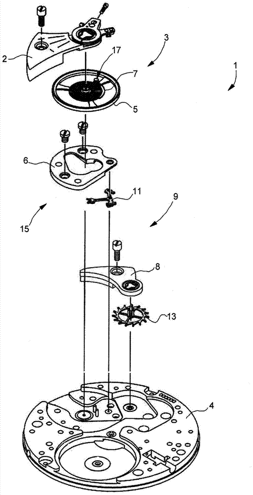 Clock movement with low magnetic sensitivity