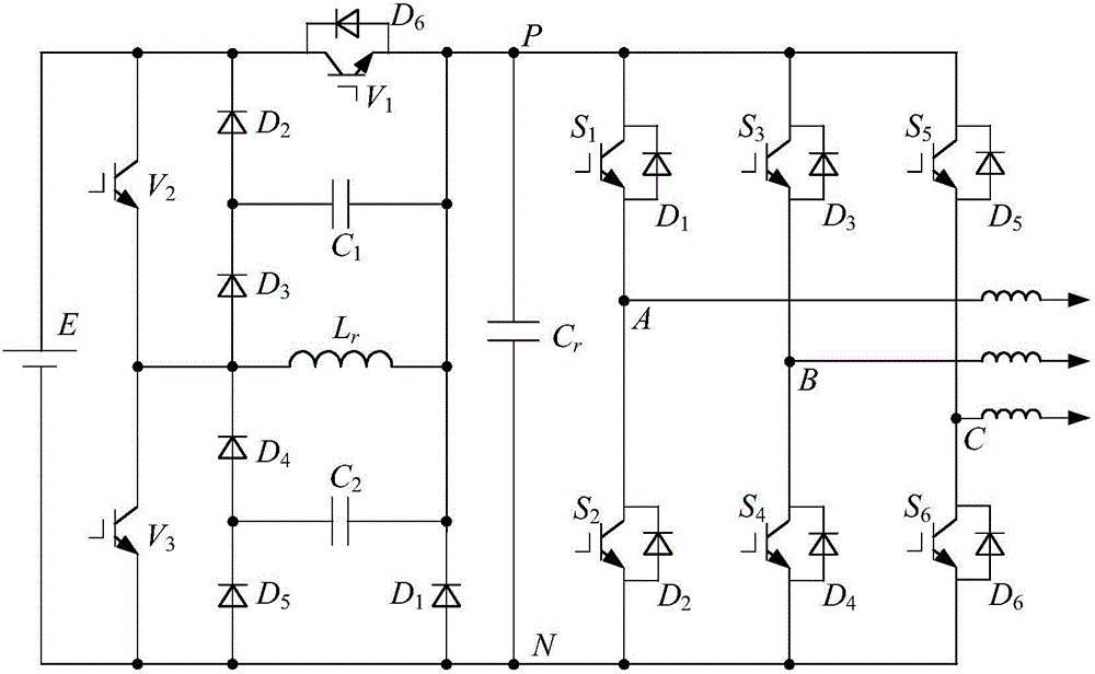 Novel resonant DC-link soft switching inverter and modulation method thereof