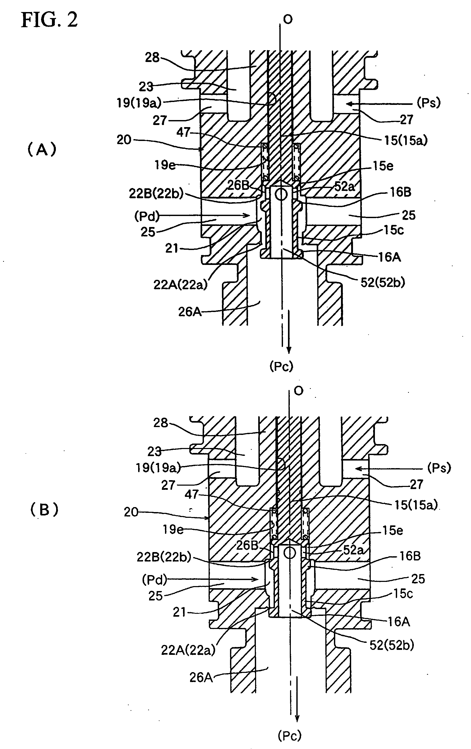 Control valve for variable capacity compressors