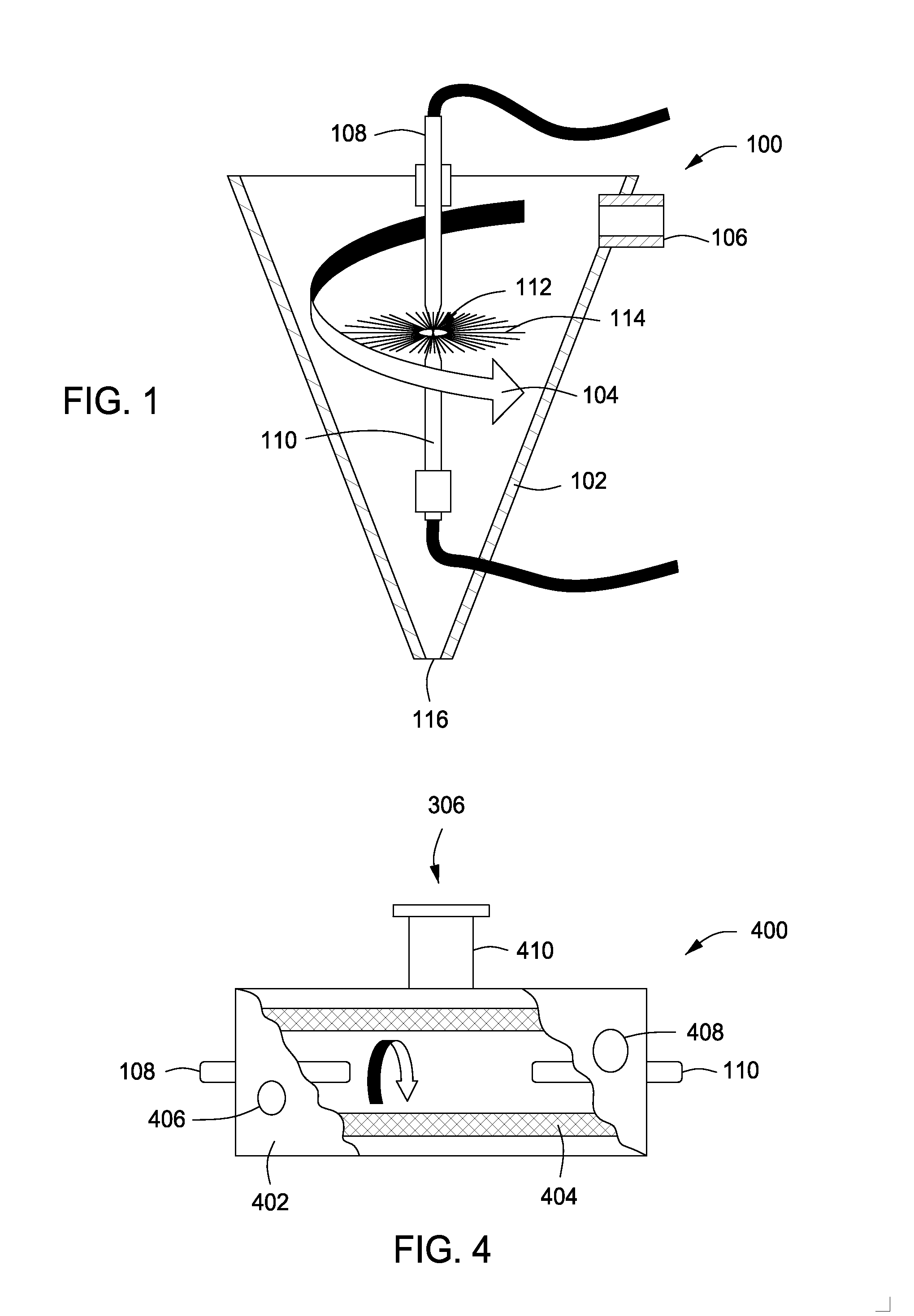 Apparatus for treating liquids with wave energy from an electrical arc