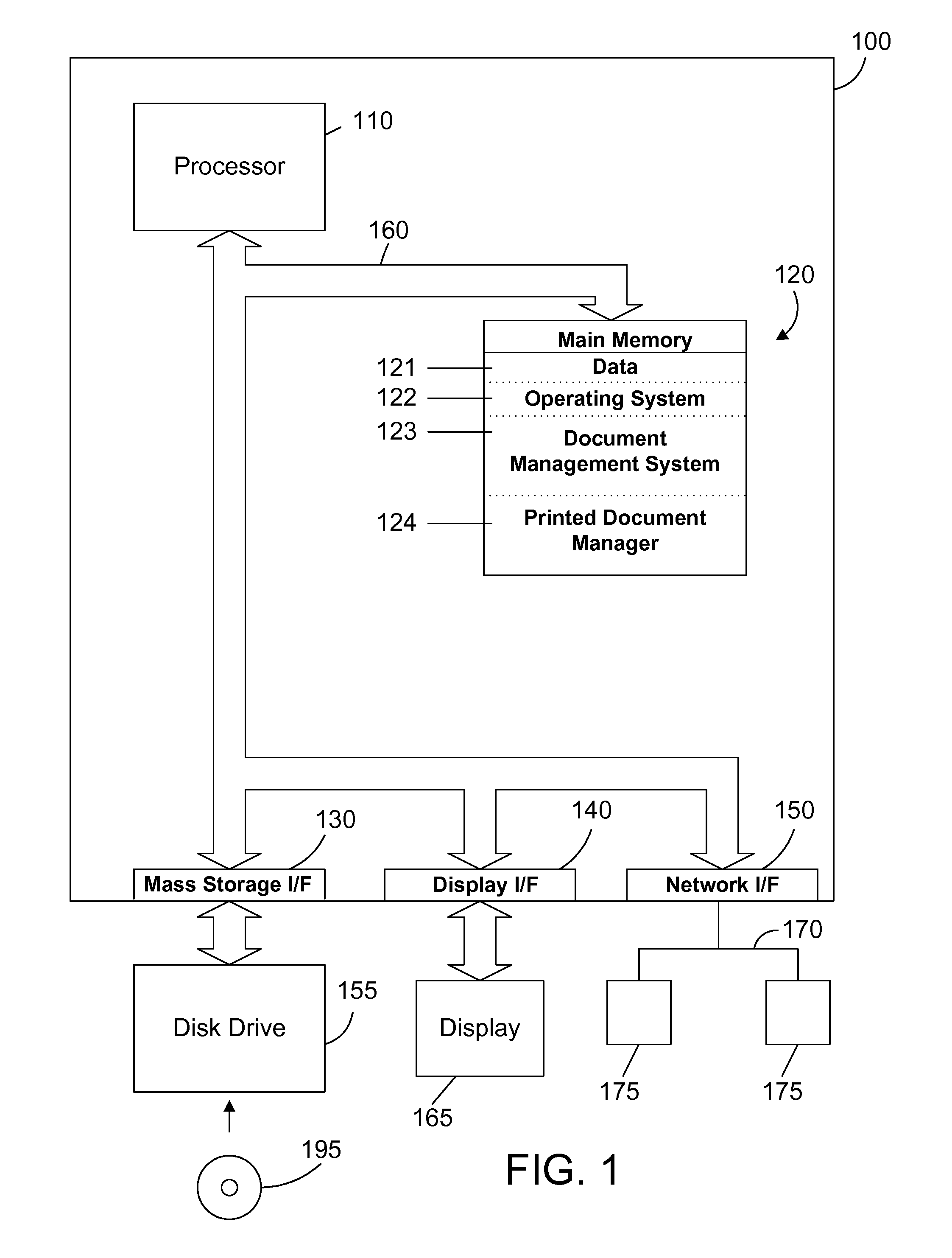 Managing printed documents in a document processing system