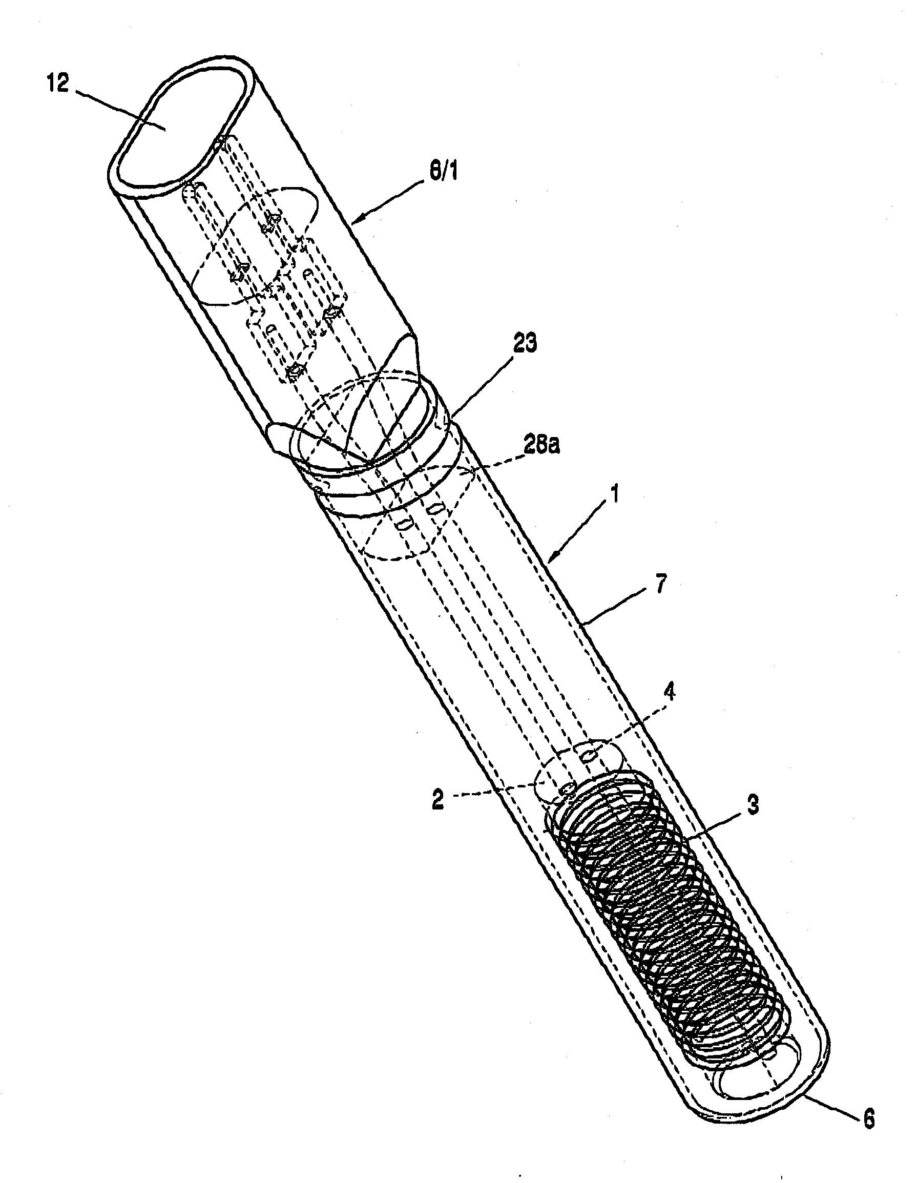 Heating cartridge with coupling element