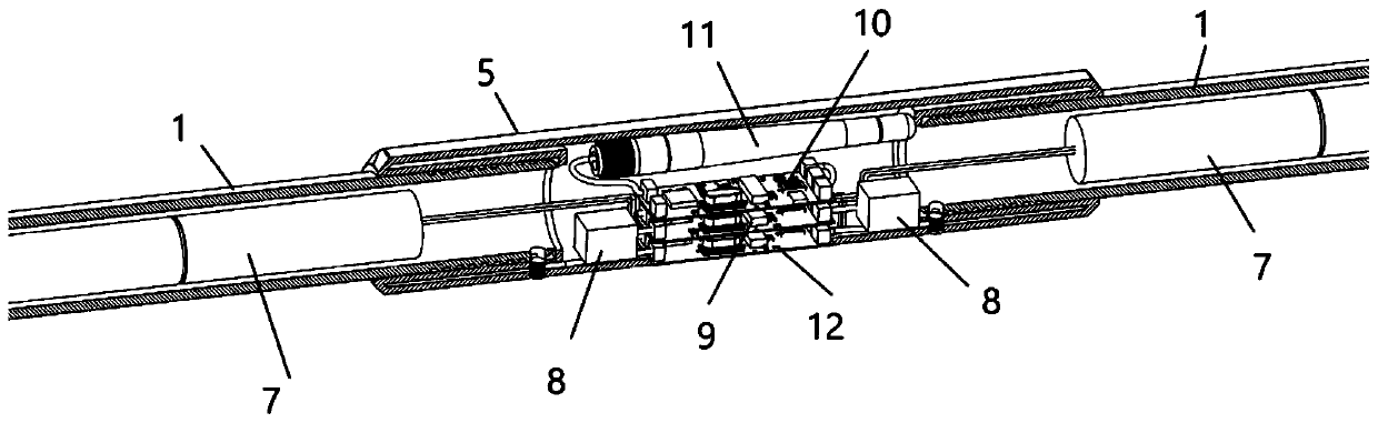 A gauge rod and a bad control device for track circuit branching