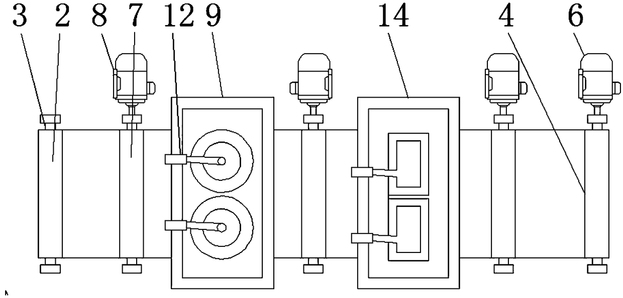 Cleaning device with drying and dust removal functions for clothing fabric