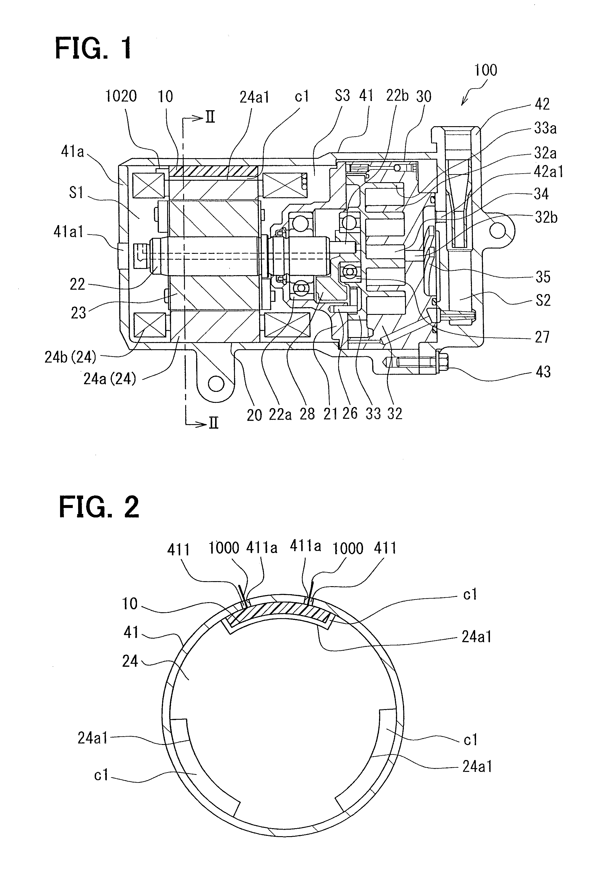 Electric device mounted in electric compressor