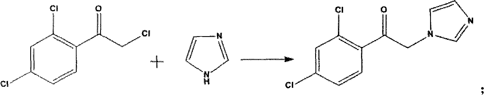 Method for producing miconazole nitrate on industrialized basis