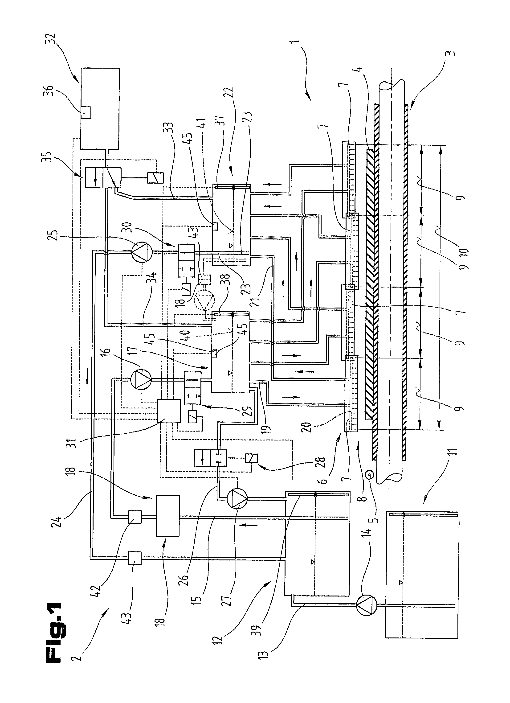 Ink supply system and process for cleaning this type of ink supply system