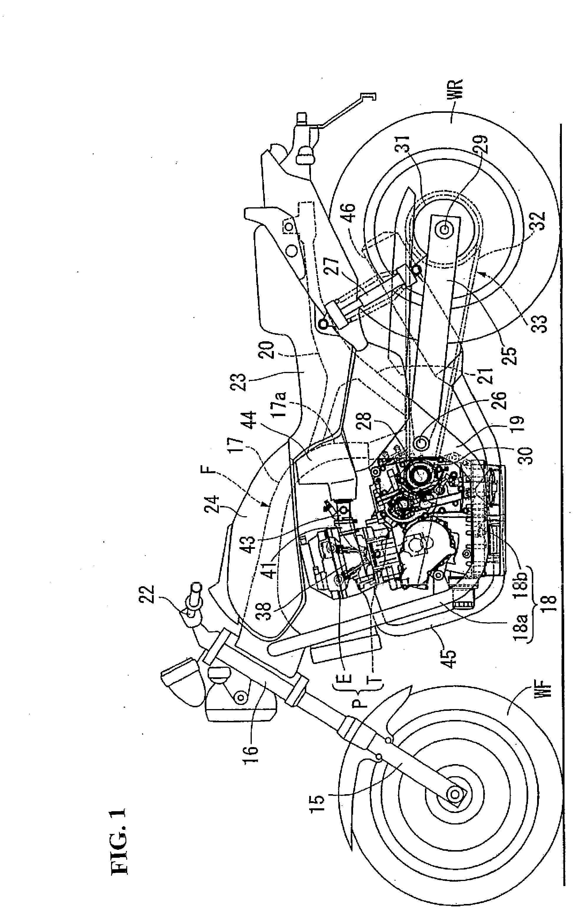 Power unit for motorcycle