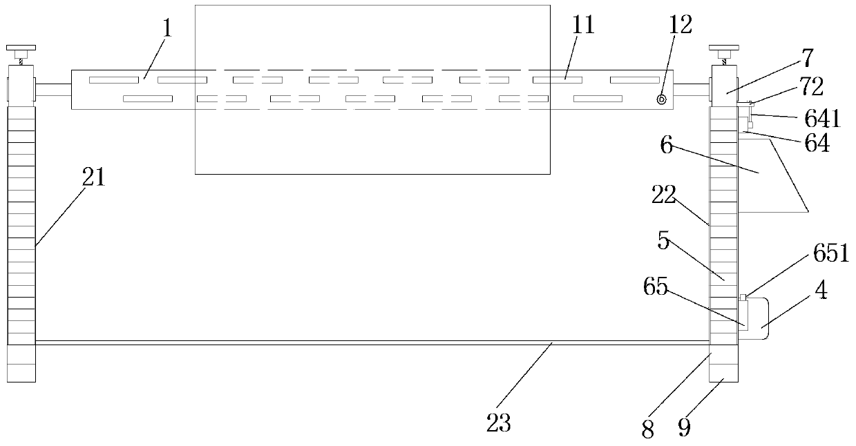 Silicon paper unreeling frame utilizing limit switches