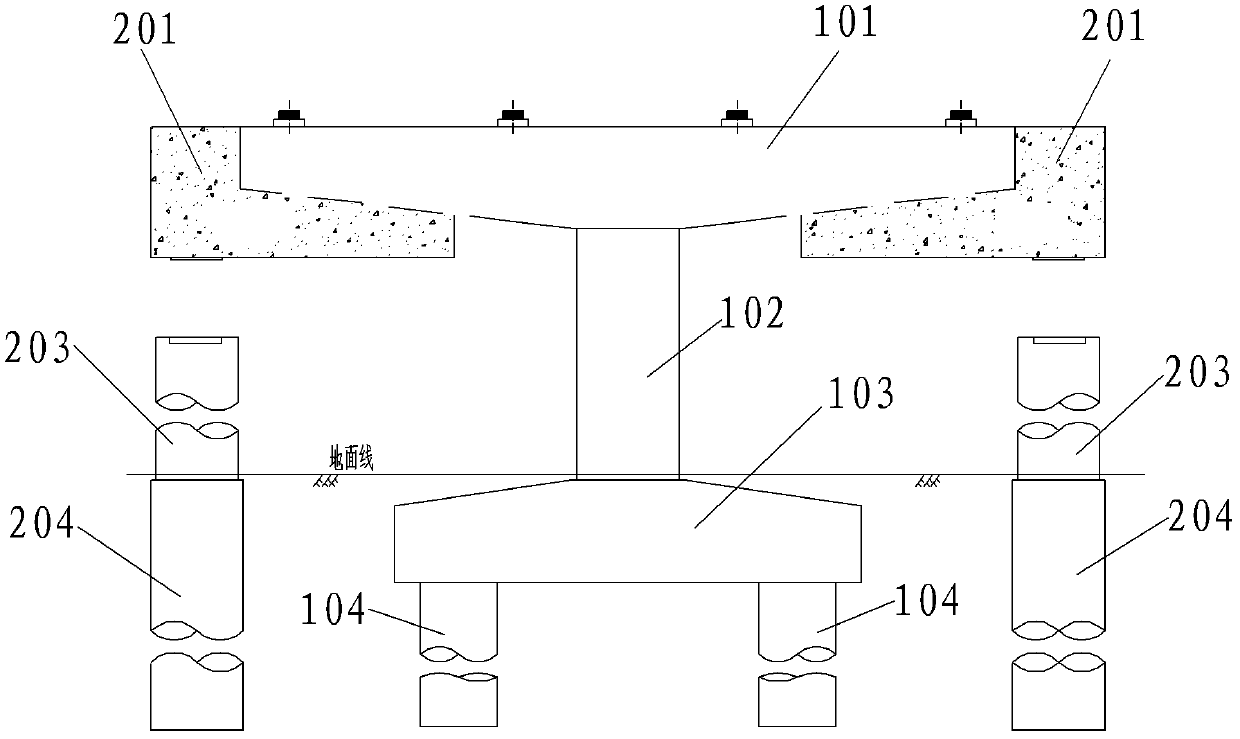 Process for reinforcing adjustable and controllable capping beam of piers