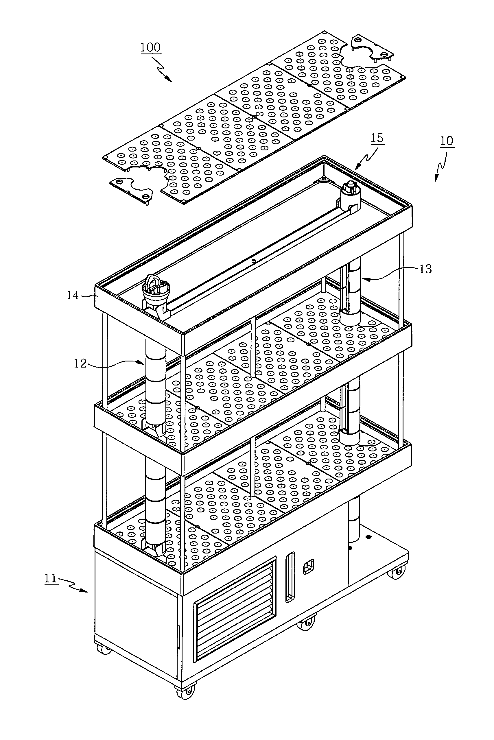 Supporting device having capability to relocate the flowerpots