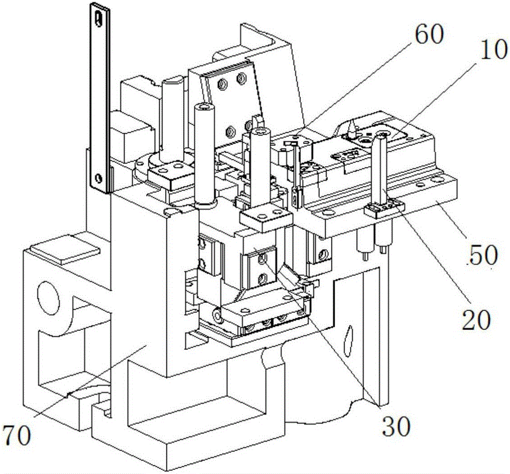 Upward flanging device for stamped pieces