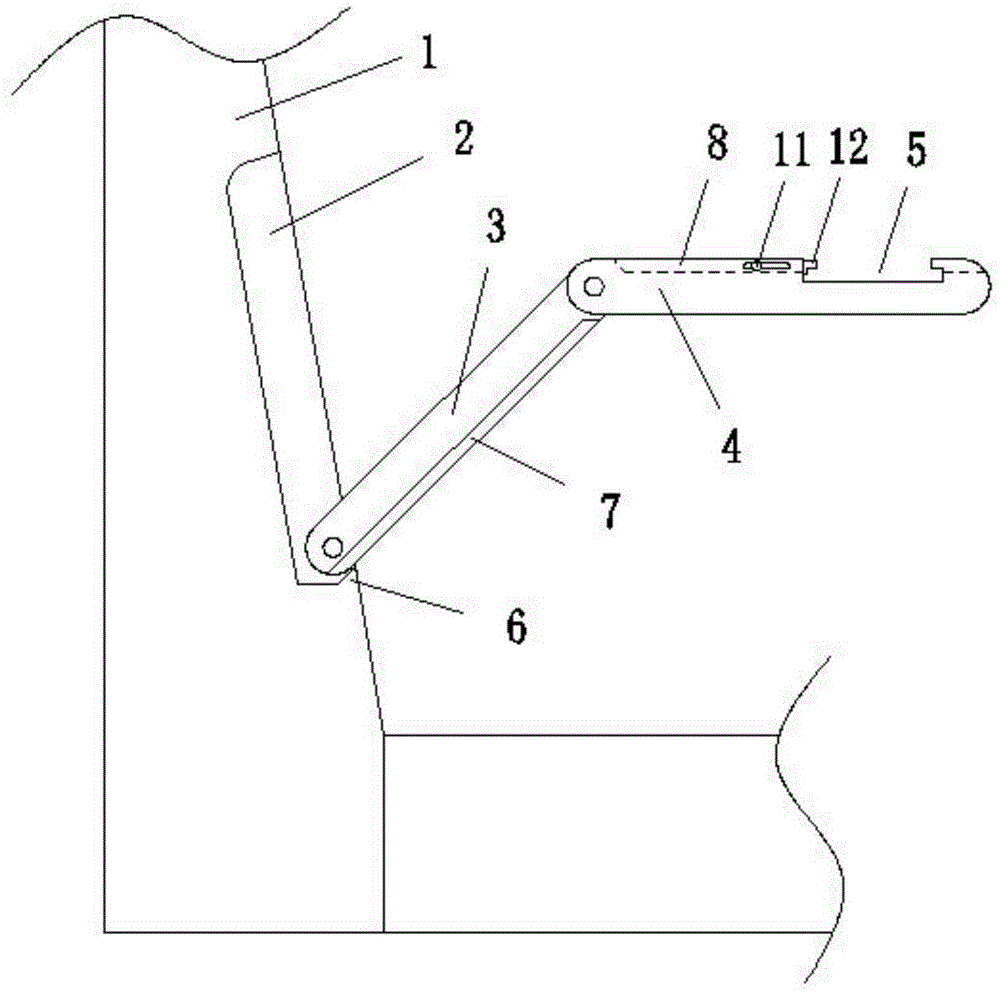 Bed head adjusting low shelf structure