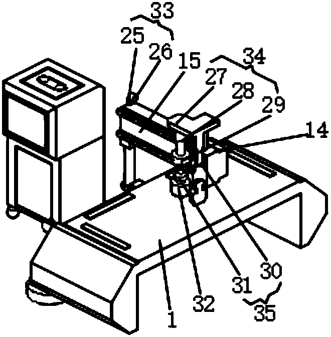 Precise three-process carpentry engraving machine
