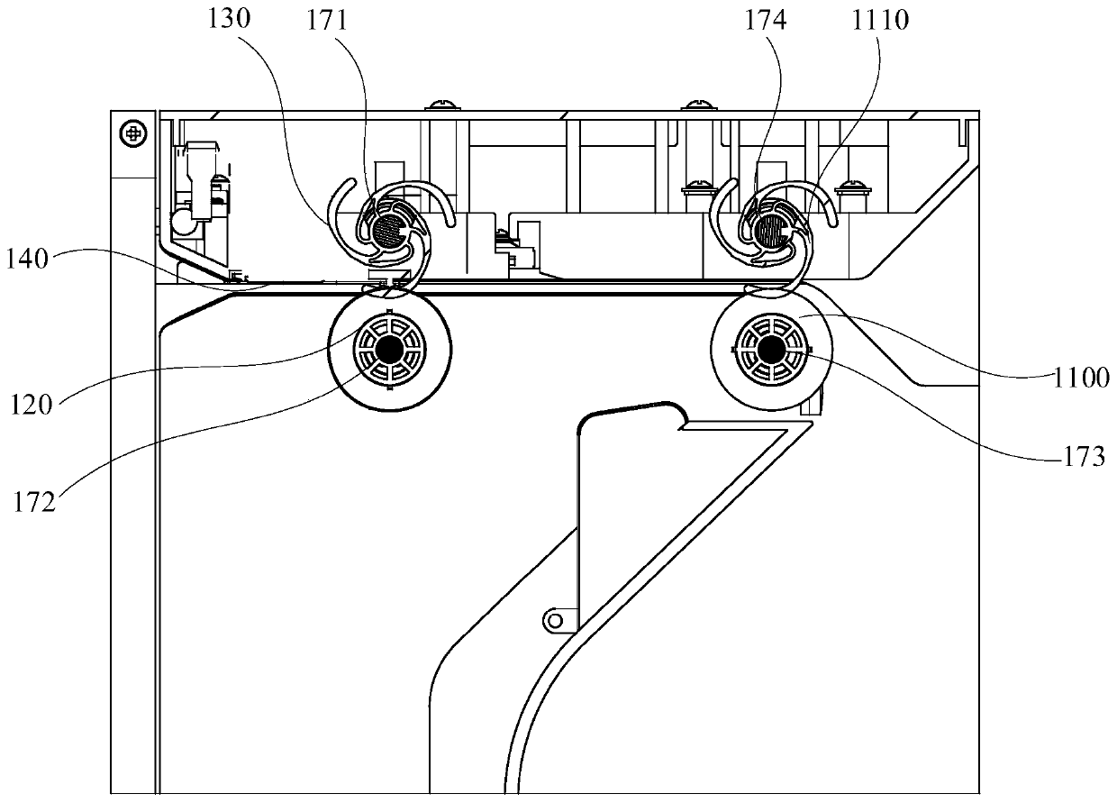 Bill conveying device and bill issuing device