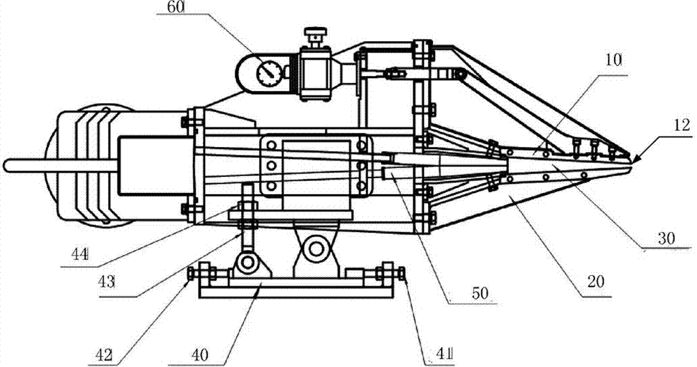 Hydraulic power type pulp flowing box