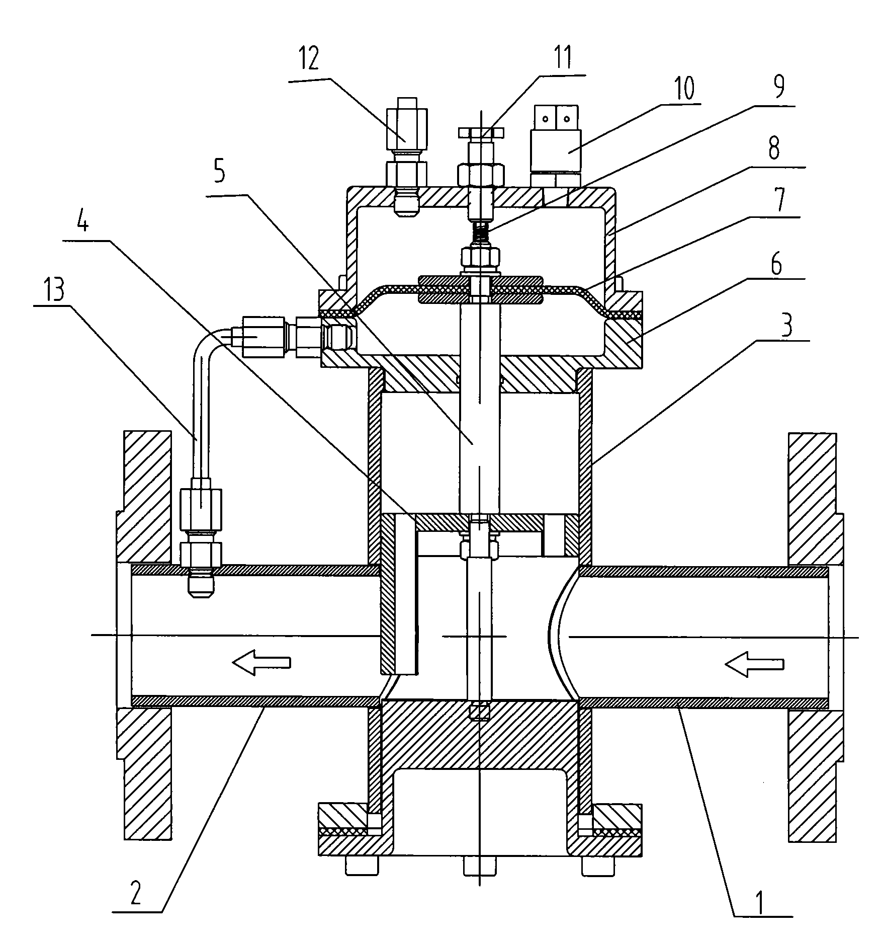 Foam\water mixing balanced valve