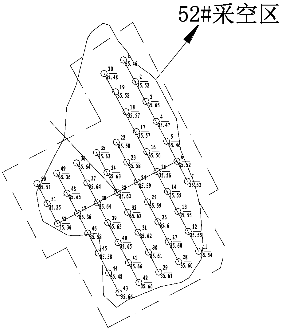 Treatment method of goaf in metal open-pit mine