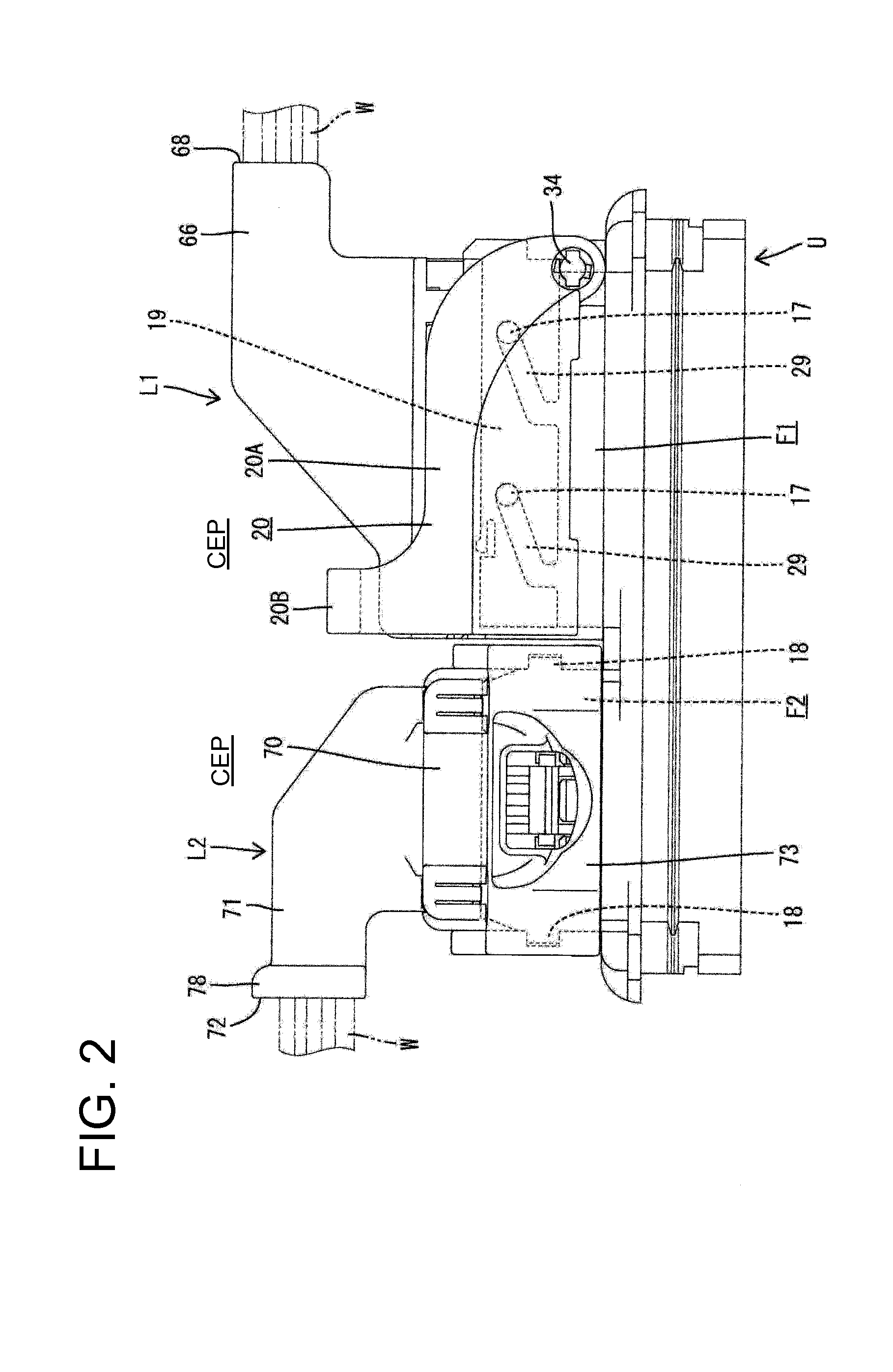 Connector with force multiplying mechanism