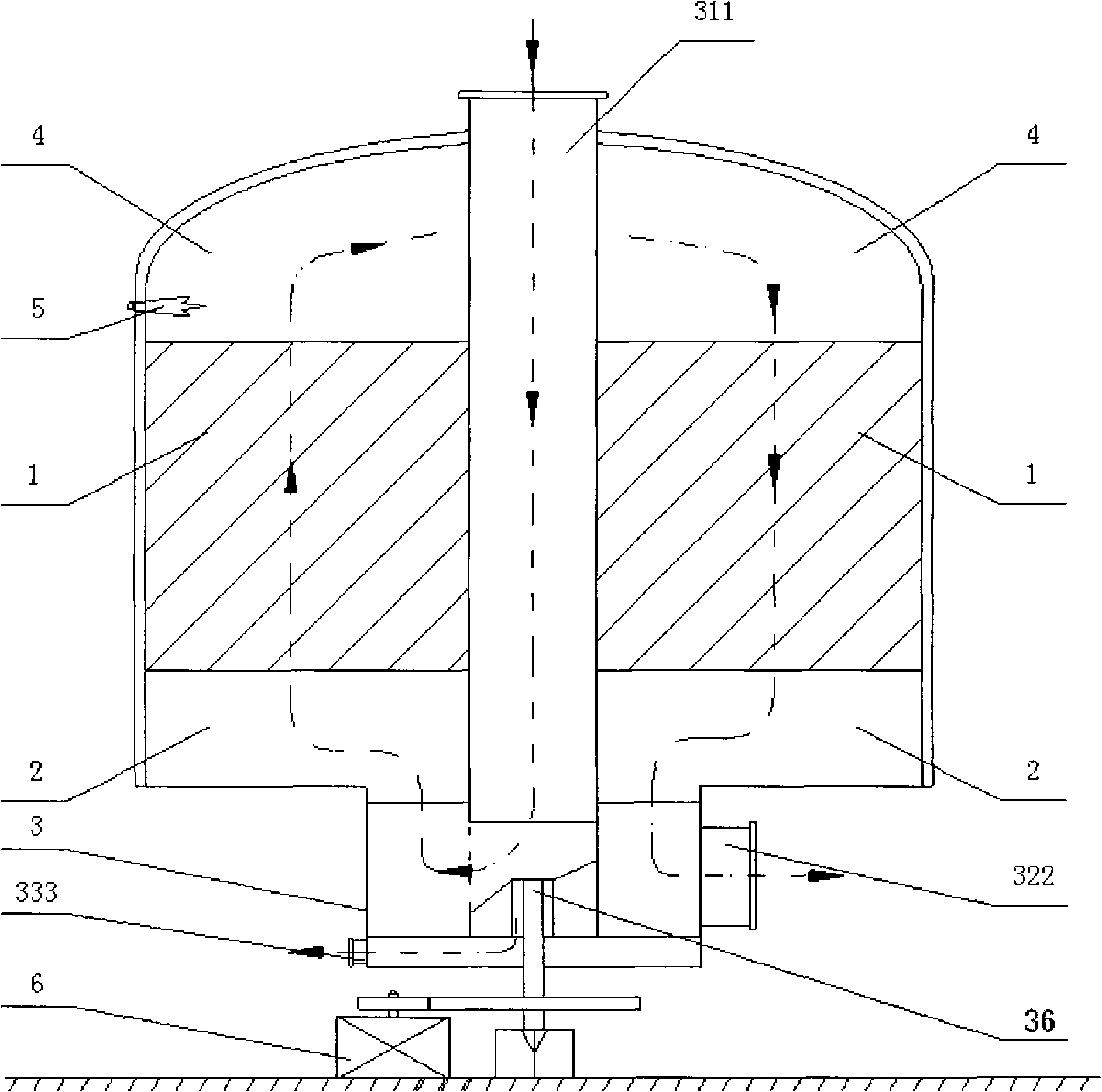 Heat accumulation type thermal oxidation reactor and purification process technique for low concentration organic waste gas