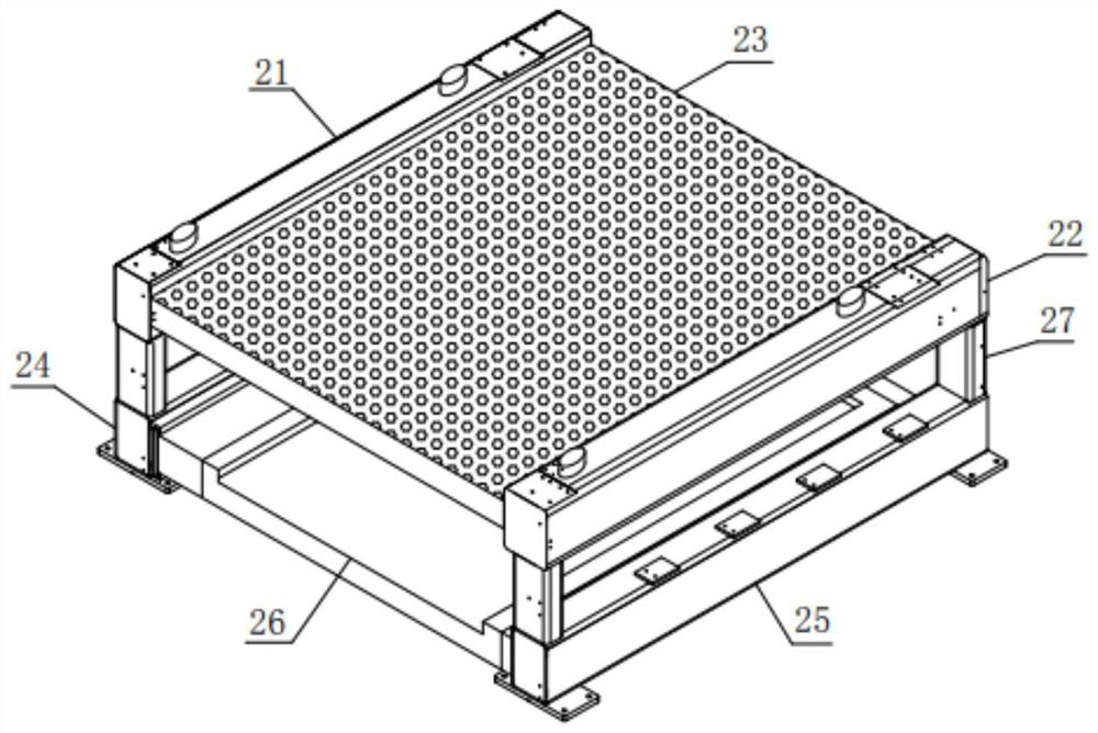 Straight material up-row bent frame with high-adaptability feeding for aluminum profiles and implementation method of straight material up-row bent frame