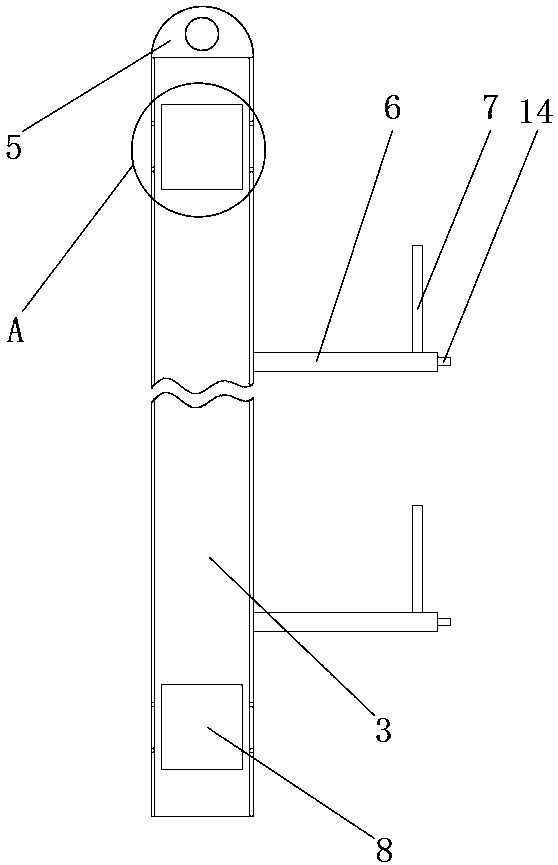 Hoisting device and hoisting method for serpentine tube panel