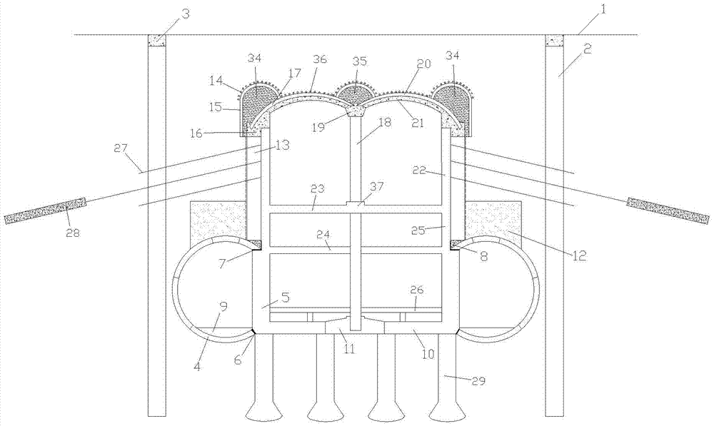 A method of underground excavation for station expansion on the basis of shield tunnels in subway intervals