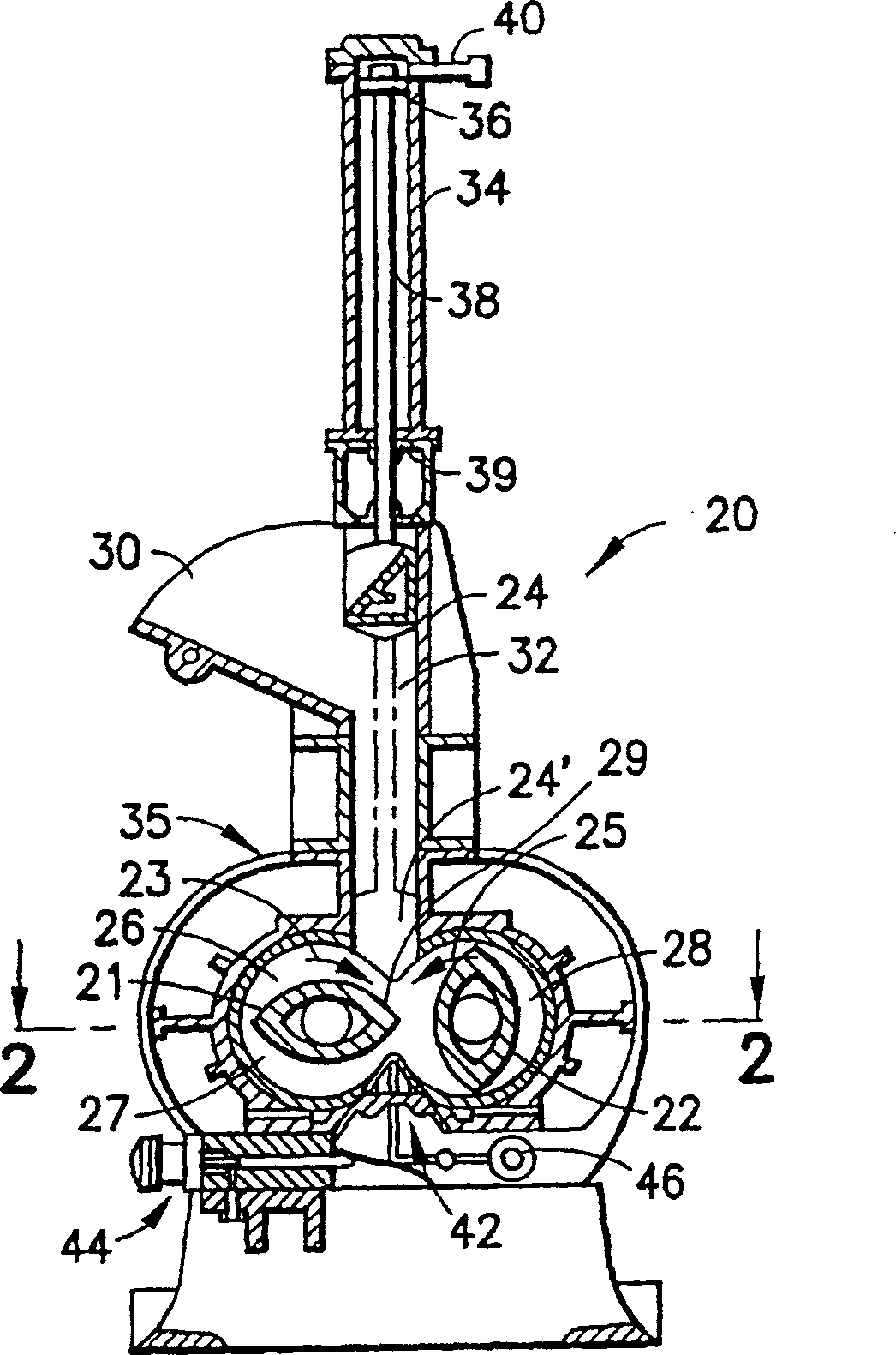 Four wing non-intermeshing mixer rotary drum for synchronous drive and mixer