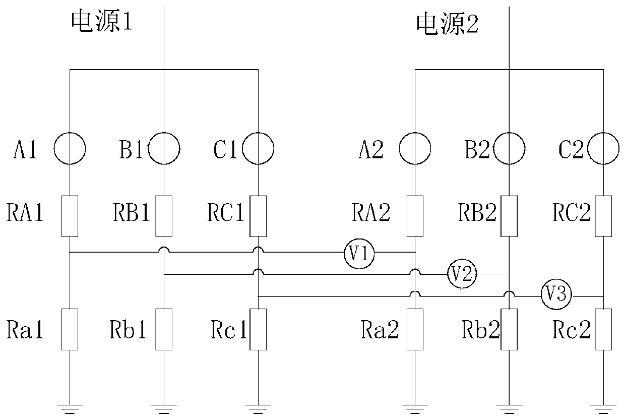 Bridge comparative switch cabinet phase checking device