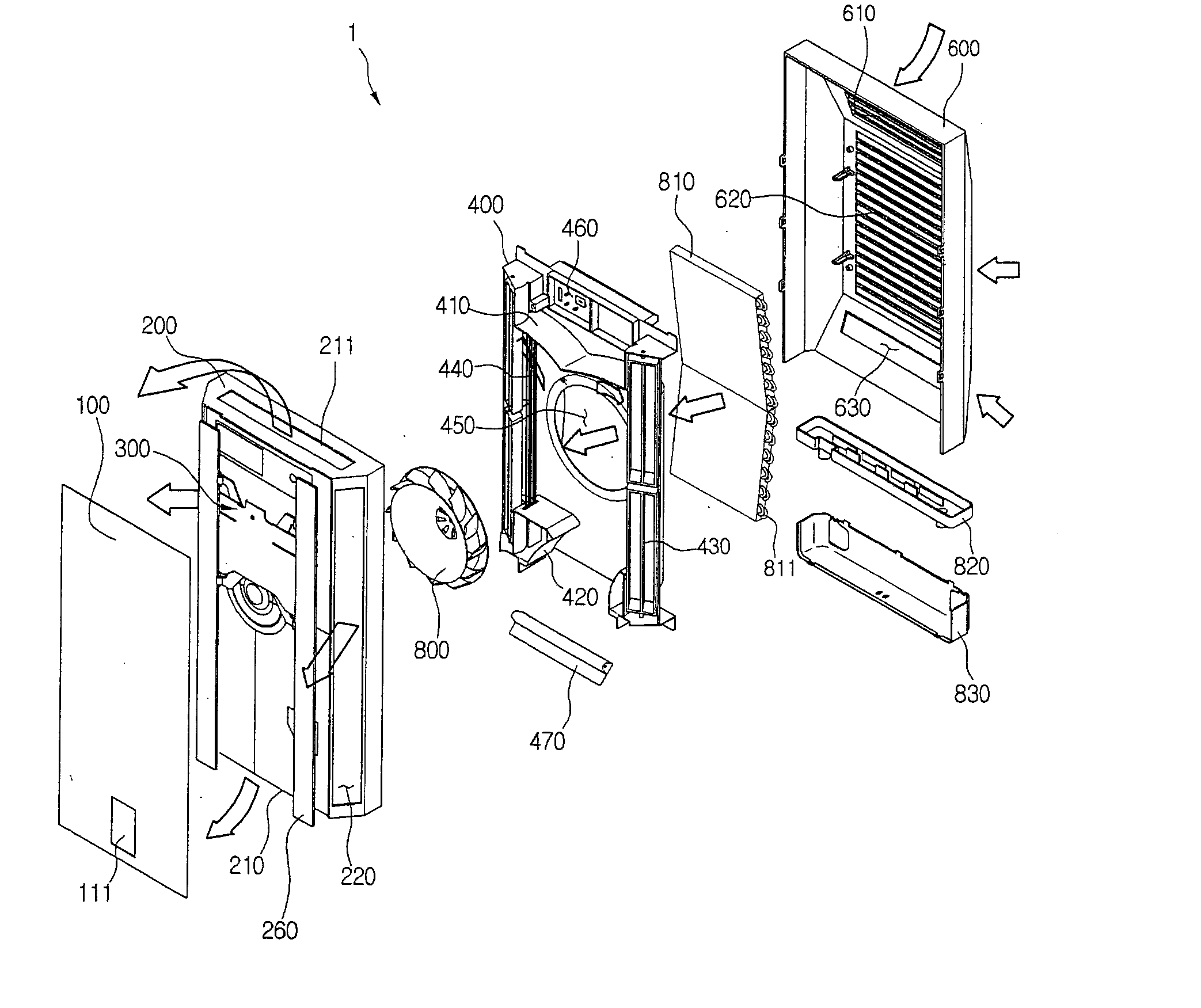 Indoor unit in air conditioner