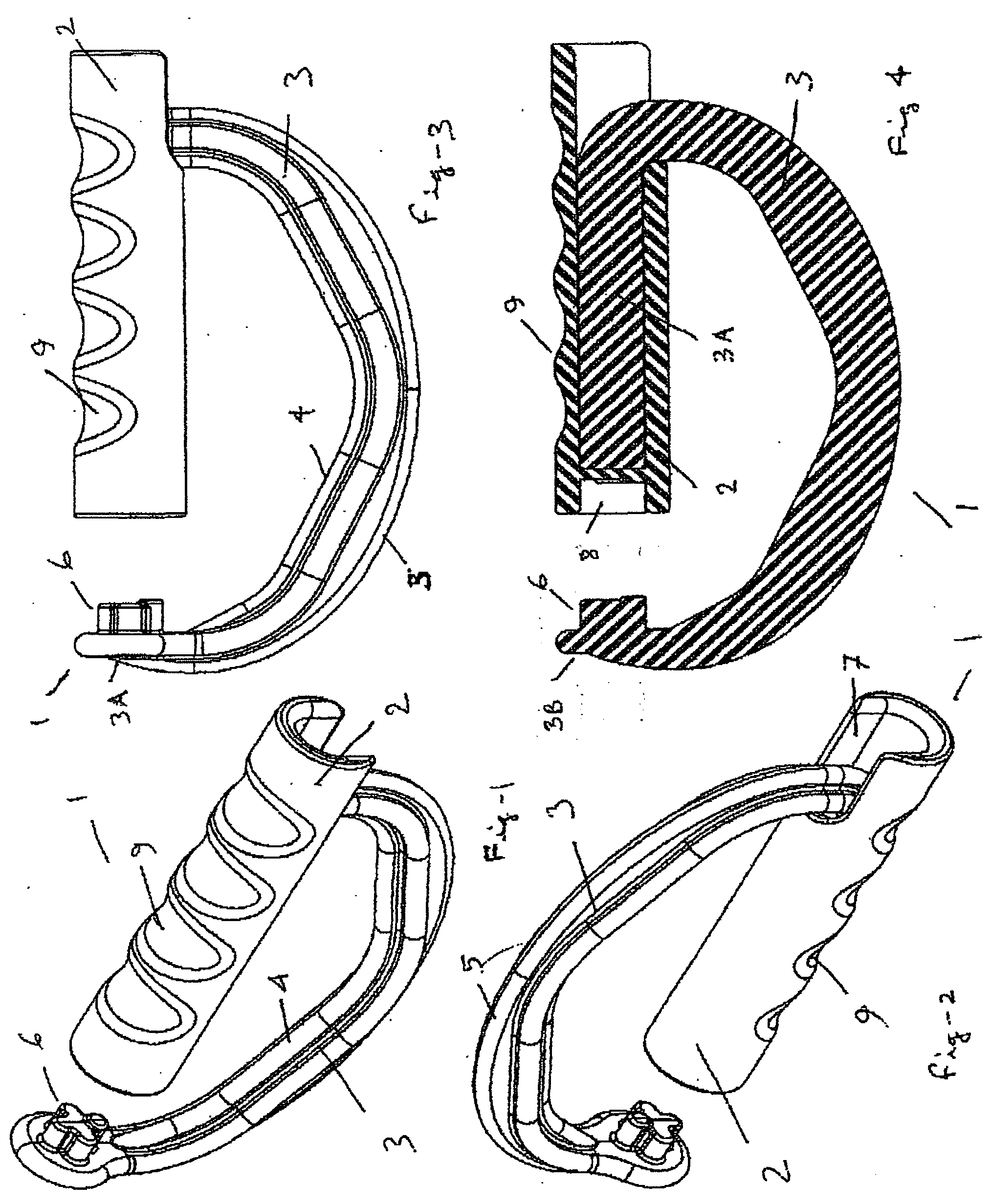 Carrier with rotating handle lock for lifting and carrying filled flexible bags