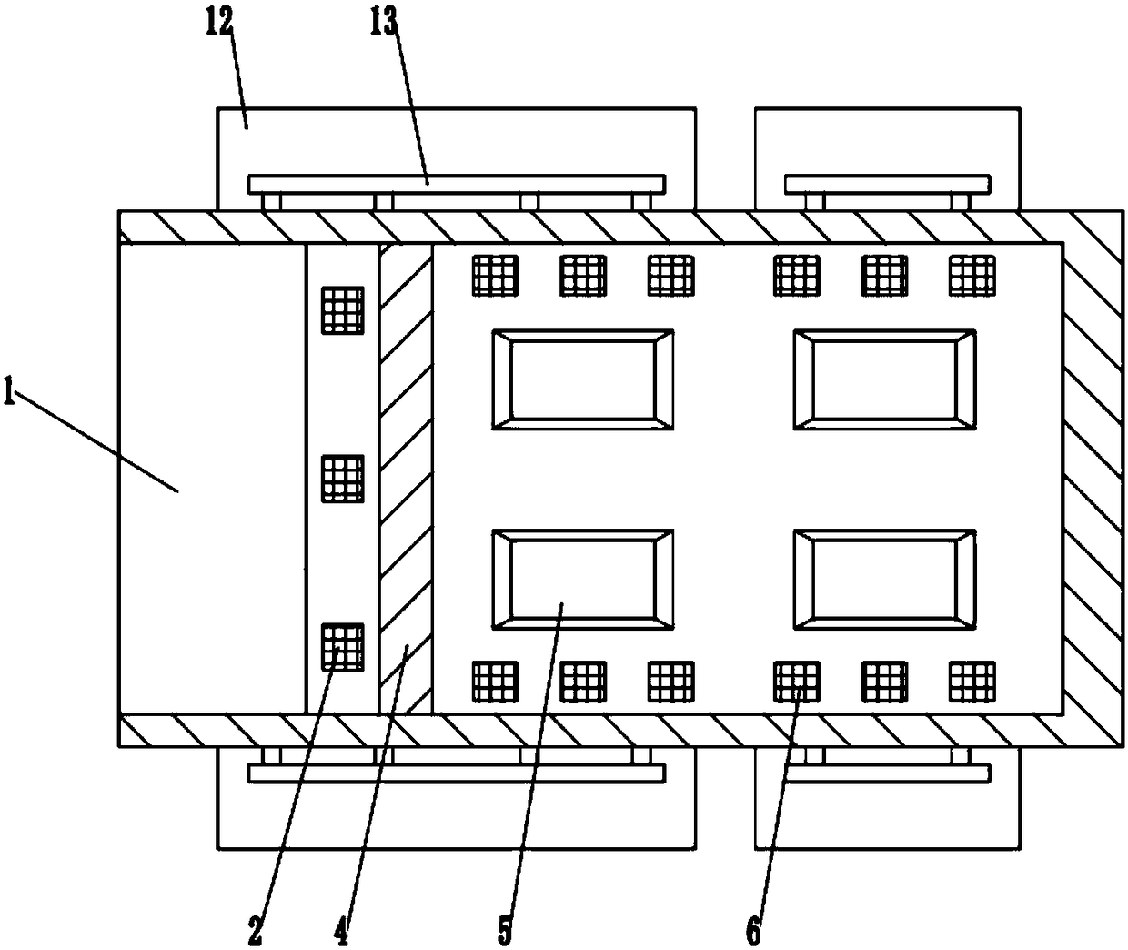 Underground rainwater centralized discharge structure for townhouse