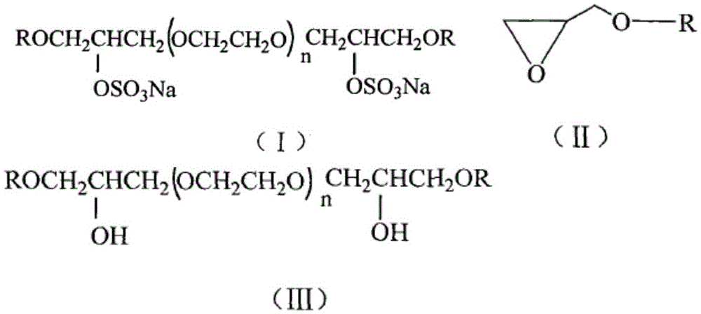 A kind of myristyl alcohol glucose gemini surfactant compound and preparation method thereof