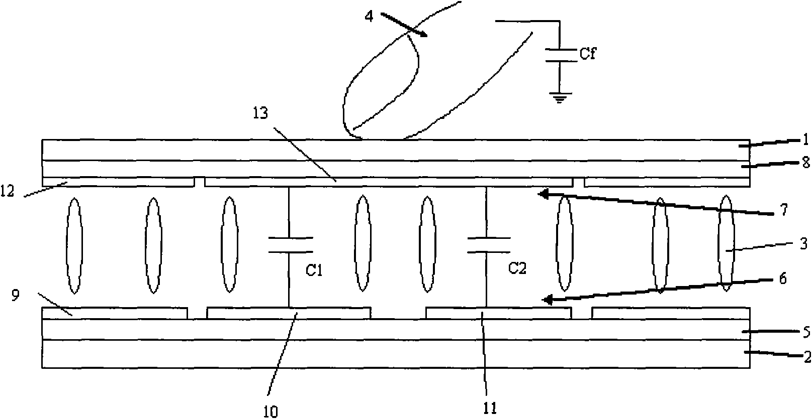 Integrated touch screen and detecting method thereof