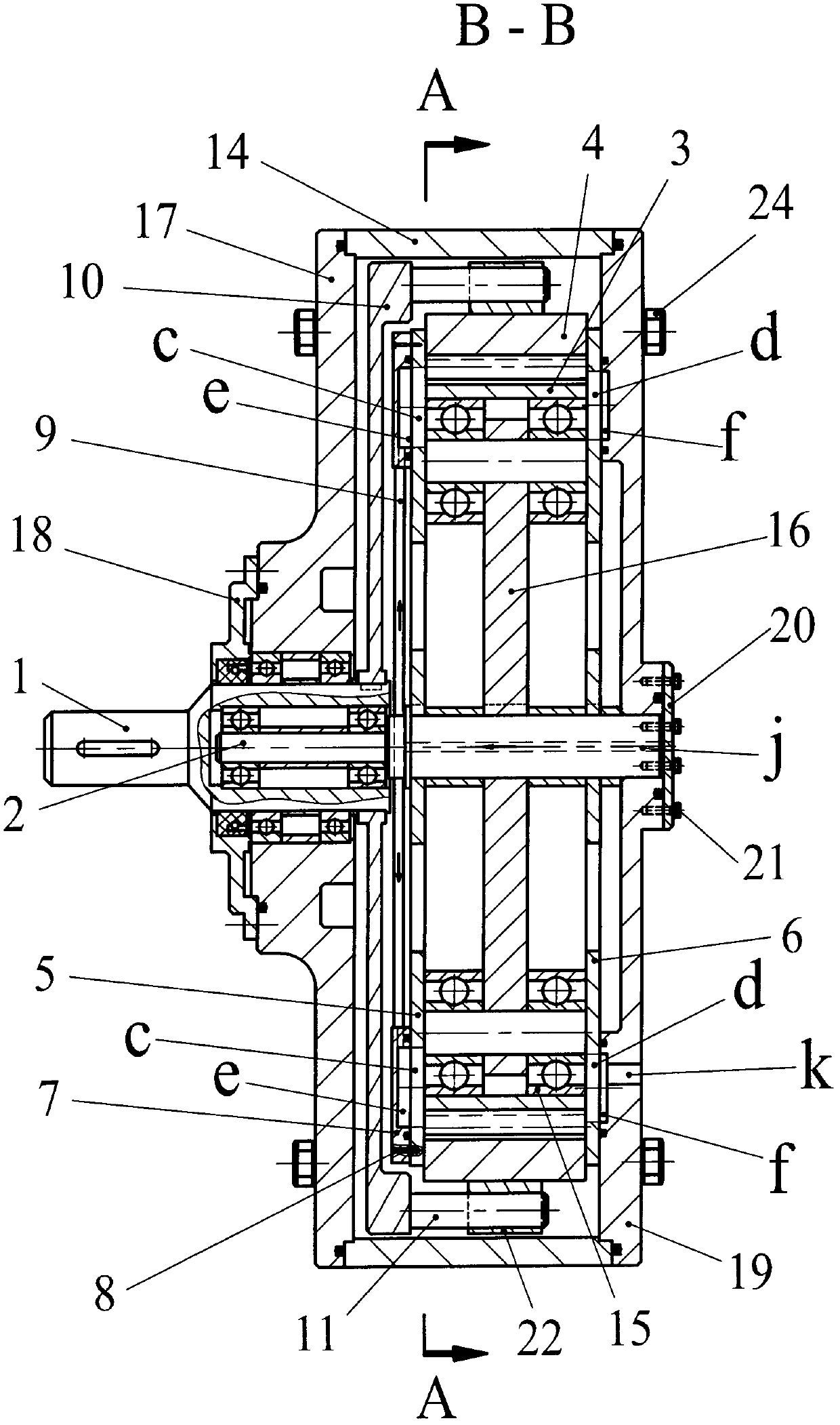 Biaxial harmonic gear pump