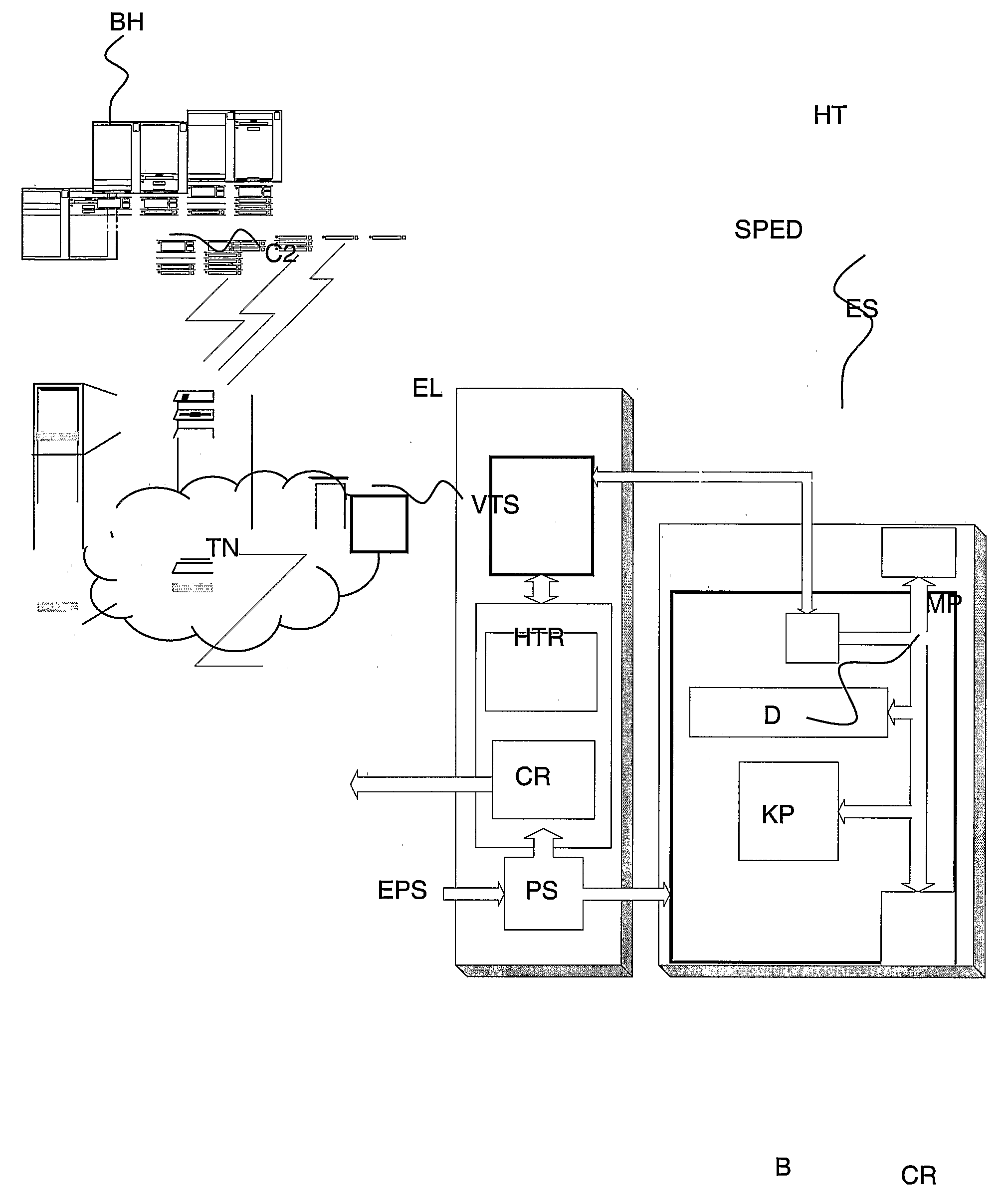Electronic transaction system and a transaction terminal adapted for such a system