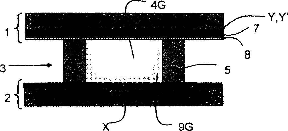 Plasma display panel with coplanar electrodes having inclined discharge edges
